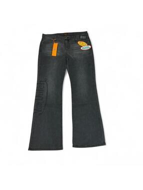 Von Dutch grey patchwork bootcut denim jeans